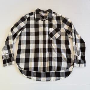 Time and Tru Women Button Down Flannel Long Sleeves Shirt M (8-10)